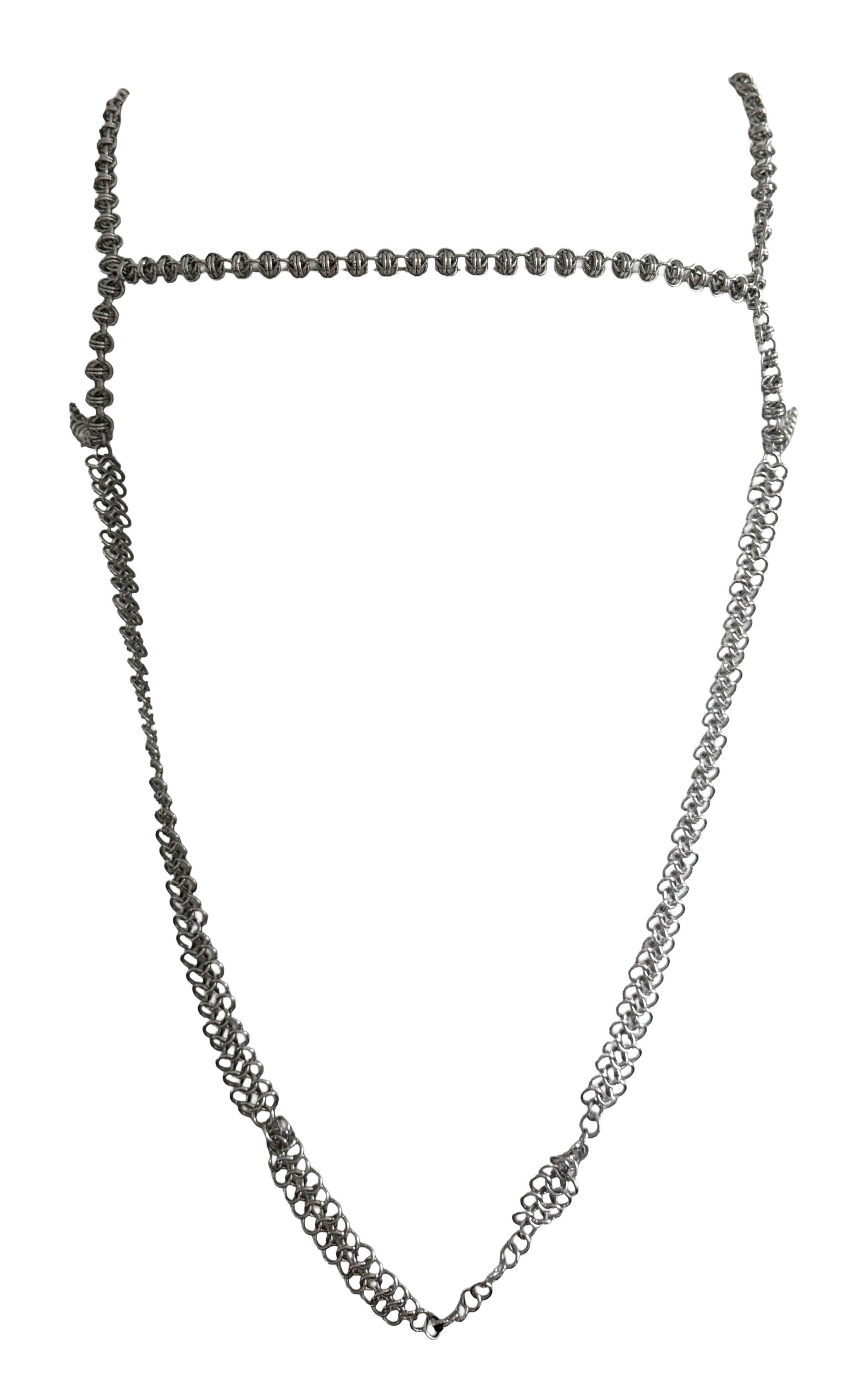 Chainmail harness, front view